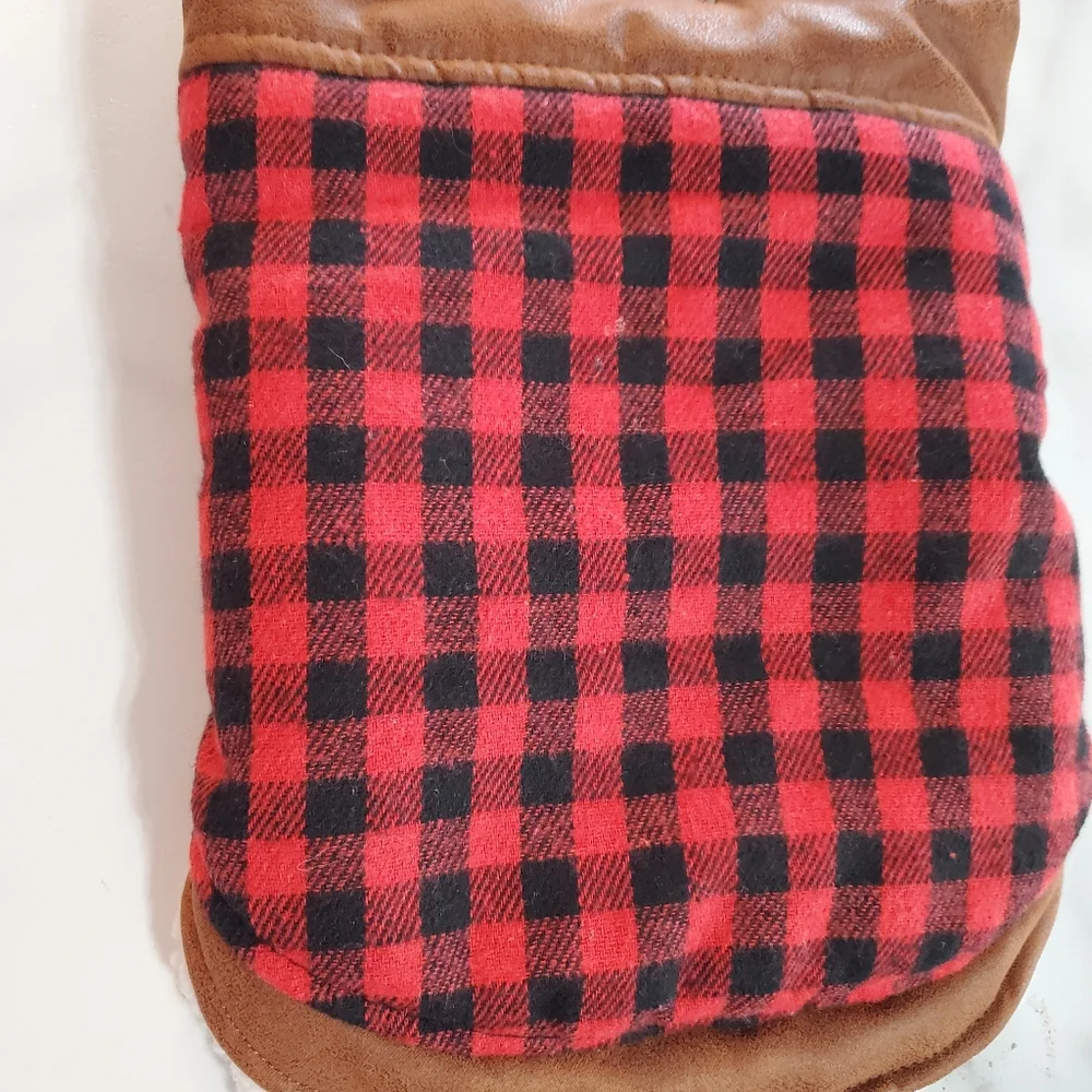 Plaid Dog Jacket, Reindeer & Duck Dog Toys bundle